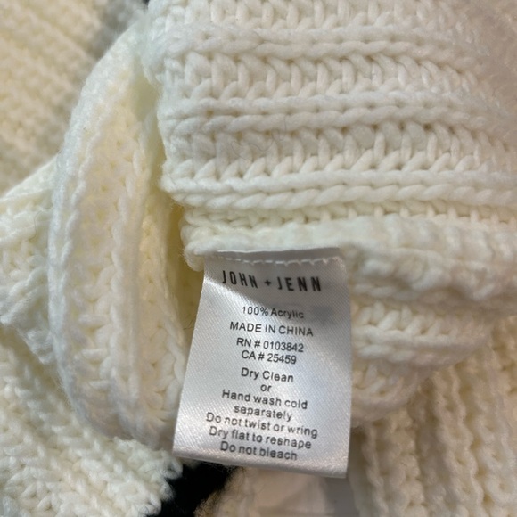 NWT JOHN + JENN Febe Sunrise Chunky Knit Finnel Neck Fair Isle‎ Sweater M - Picture 8 of 11